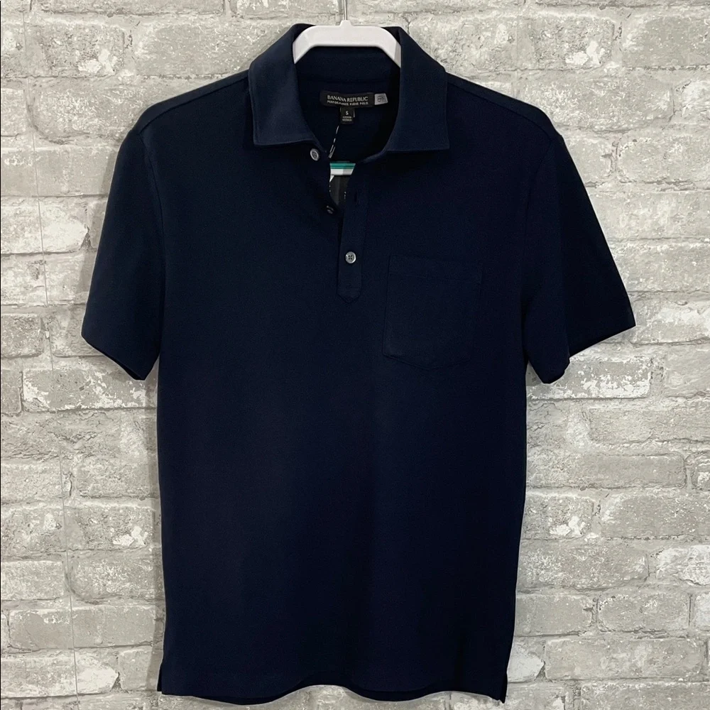 Banana Republic Navy Performance Don’t Sweat it Polo Shirt